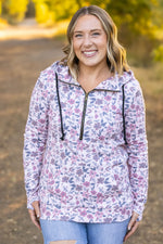 Load image into Gallery viewer, HalfZip Hoodie - Red Floral
