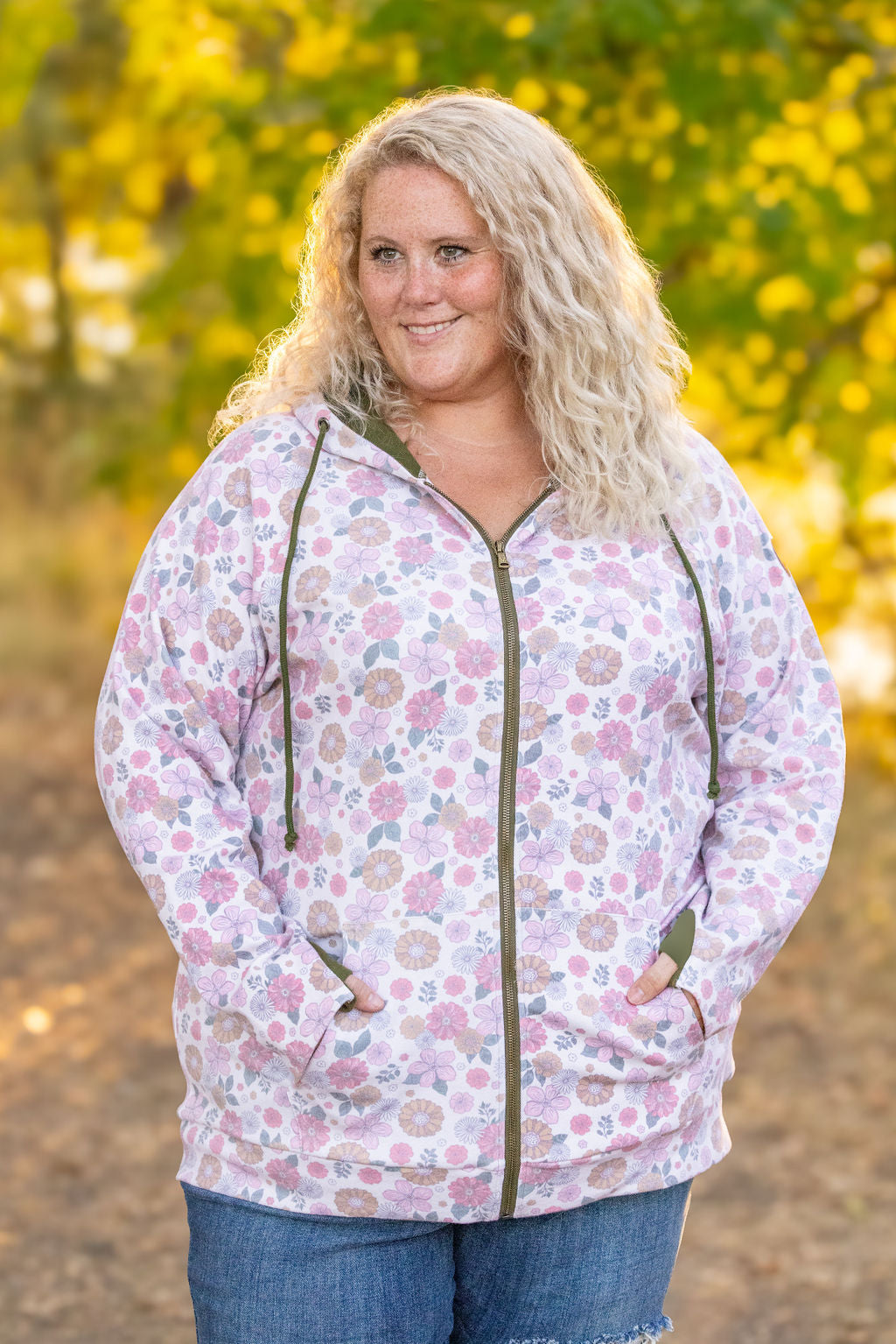 Classic Fullzip Hoodie - Boho Floral