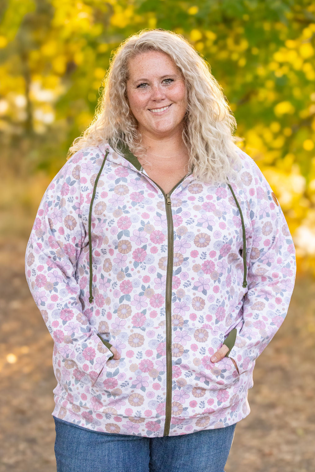 Classic Fullzip Hoodie - Boho Floral