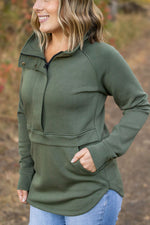 Load image into Gallery viewer, The Mia Scuba Halfzip in Olive
