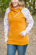 Load image into Gallery viewer, Zoey ZipCowl - Mustard and Harvest Floral
