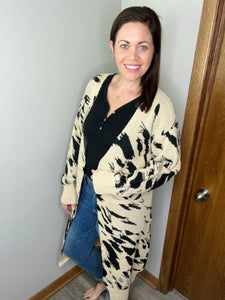 Harper Heavyweight Animal Print Cardigan