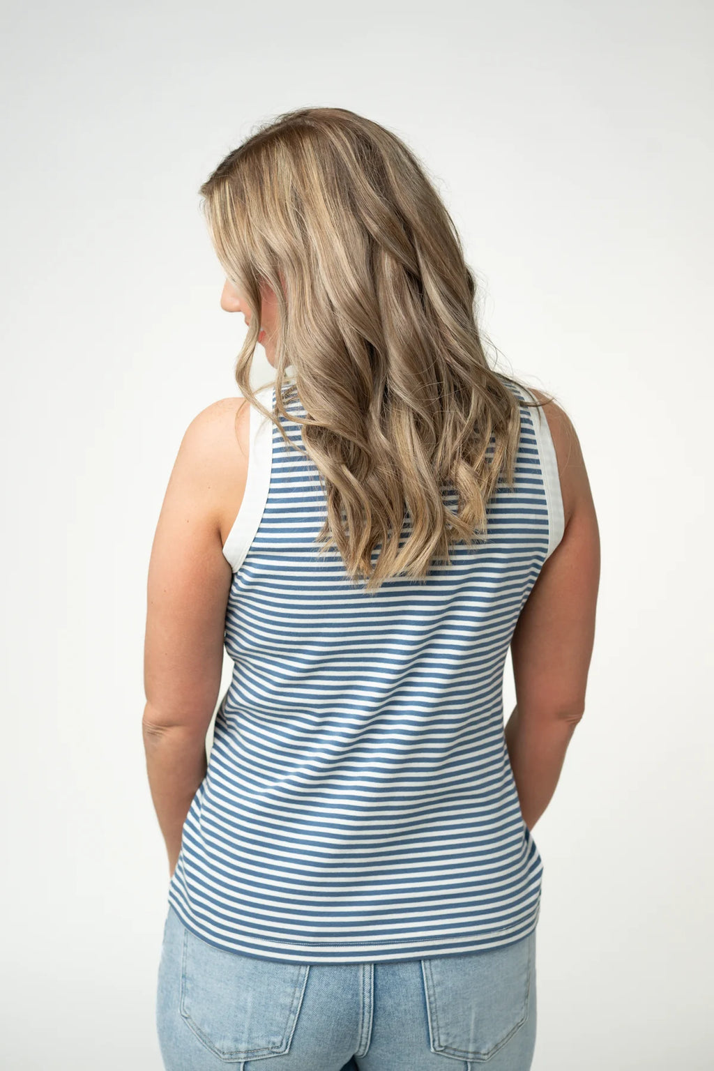 Classic Tank - Blue and White