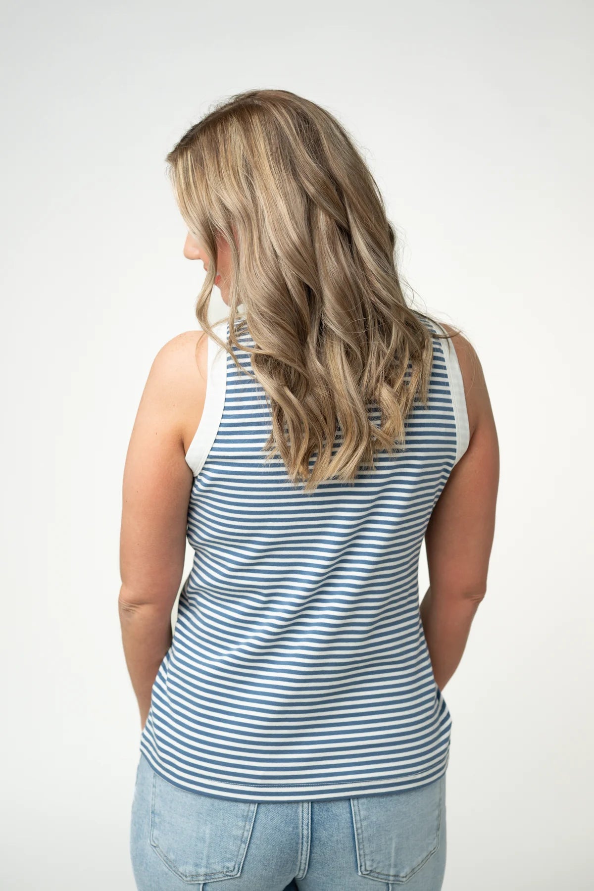 Classic Tank - Blue and White