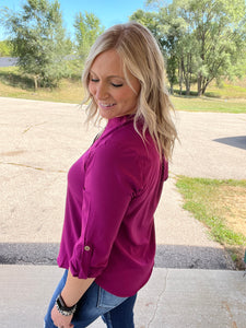Derby Top In Fall Magenta