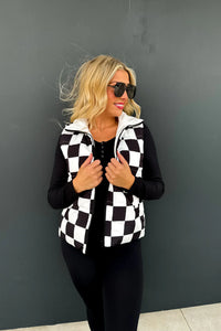 {Pre-Order} Checkers Puffer Vest *HALF PAYMENT DUE NOW, HALF DUE ON ARRIVAL*