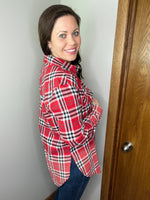 Load image into Gallery viewer, Pair This Flannel In Red/White
