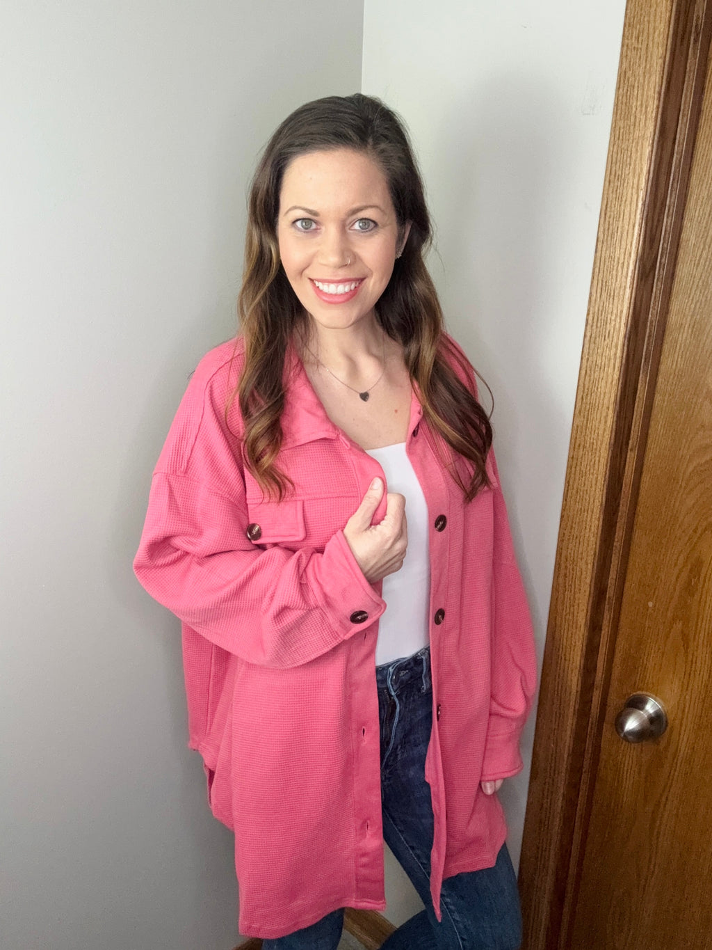 Rosie Textured Button Up