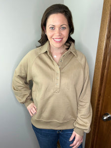 Laid Back Snap Button Pullover