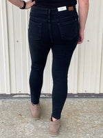 Load image into Gallery viewer, Fierce Black Distressed Skinny Jeans by Judy Blue
