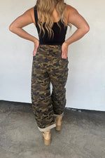 Load image into Gallery viewer, {Pre-Order} Brogan Camo Barrel Jeans
