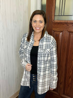 Load image into Gallery viewer, Pair This Flannel In Gray/Ivory

