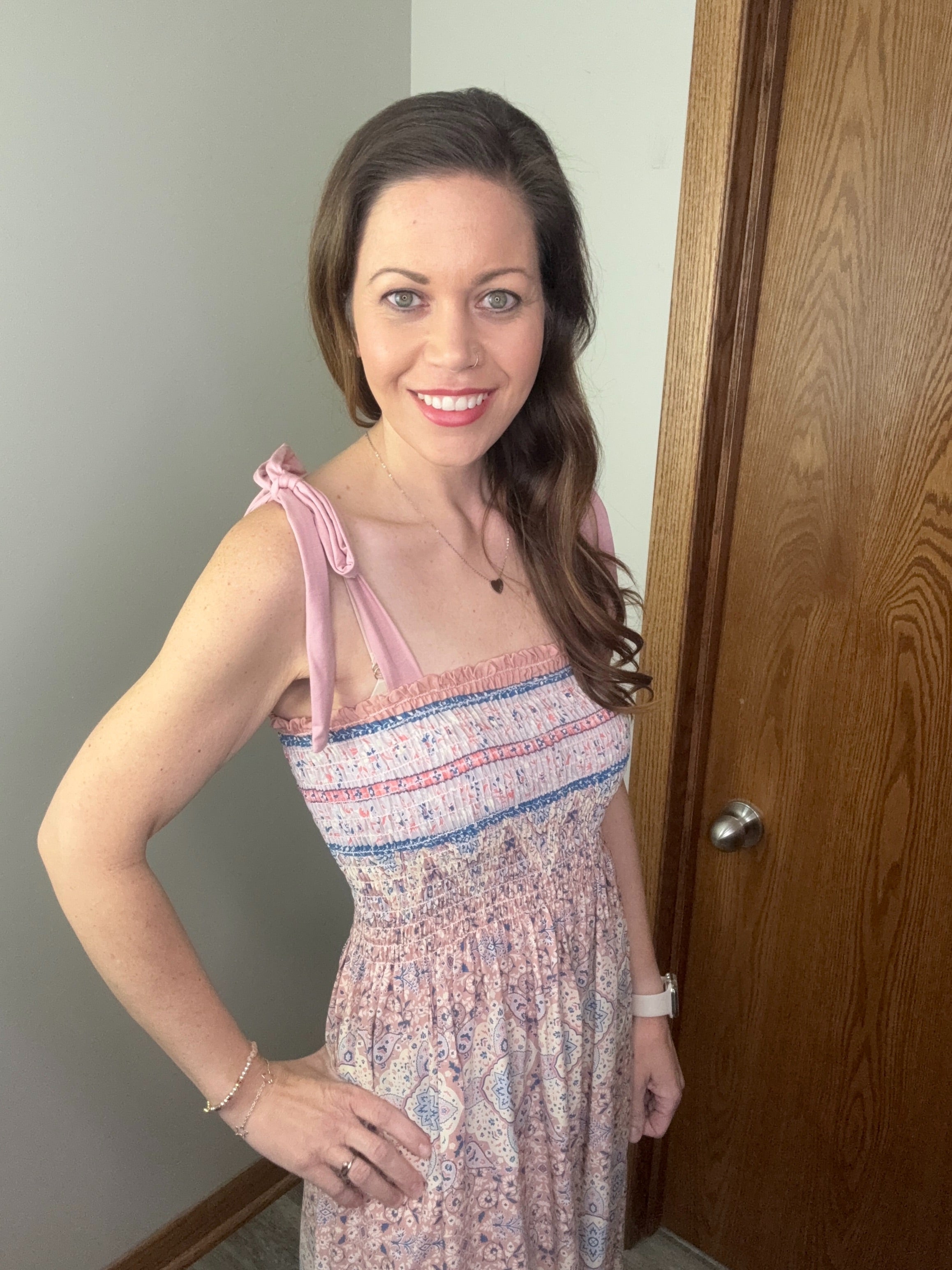 Desert Blush Smocked Maxi Dress