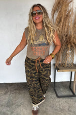 Load image into Gallery viewer, {Pre-Order} Brogan Camo Barrel Jeans
