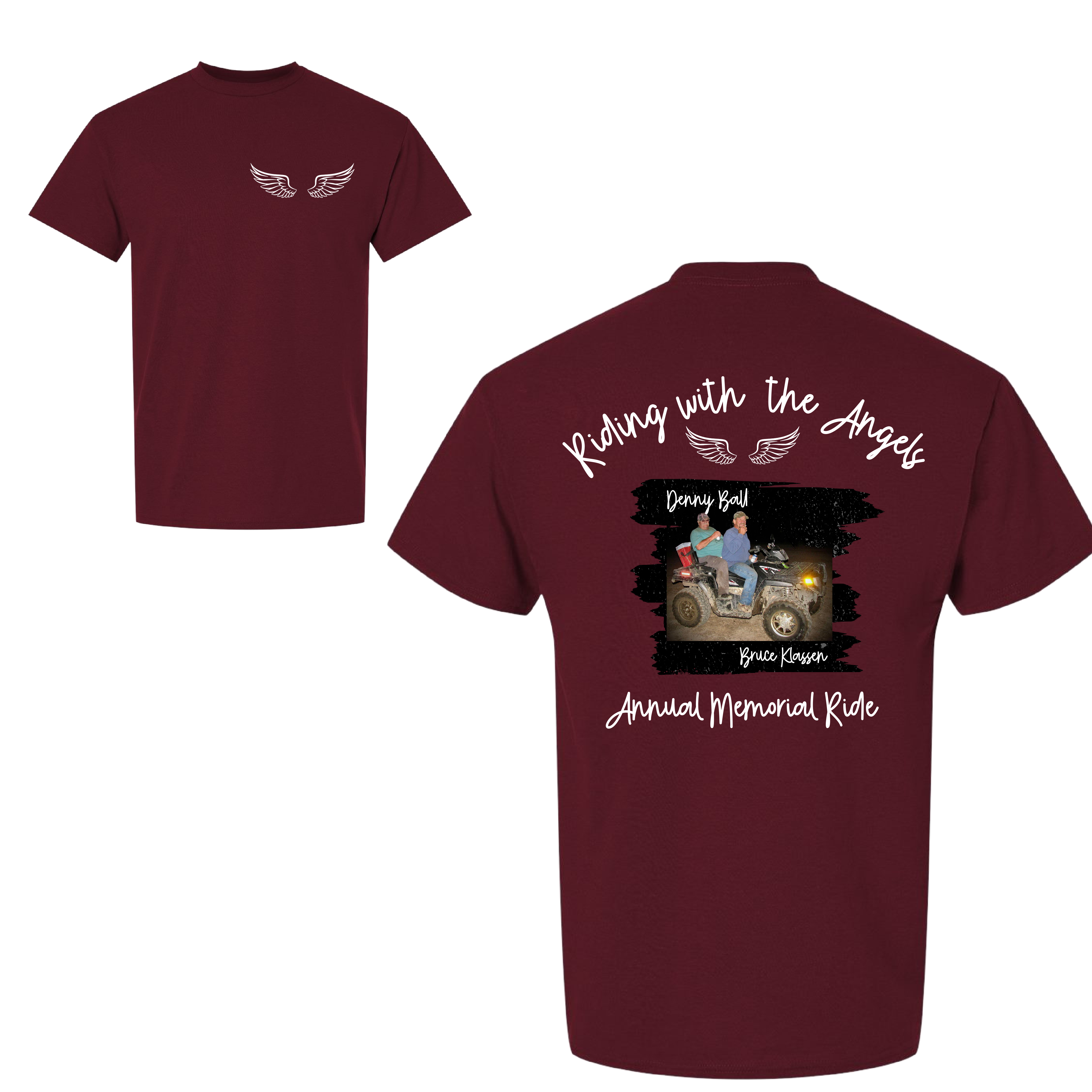 Riding With the Angels Annual Memorial Ride Tee- 5 colors!
