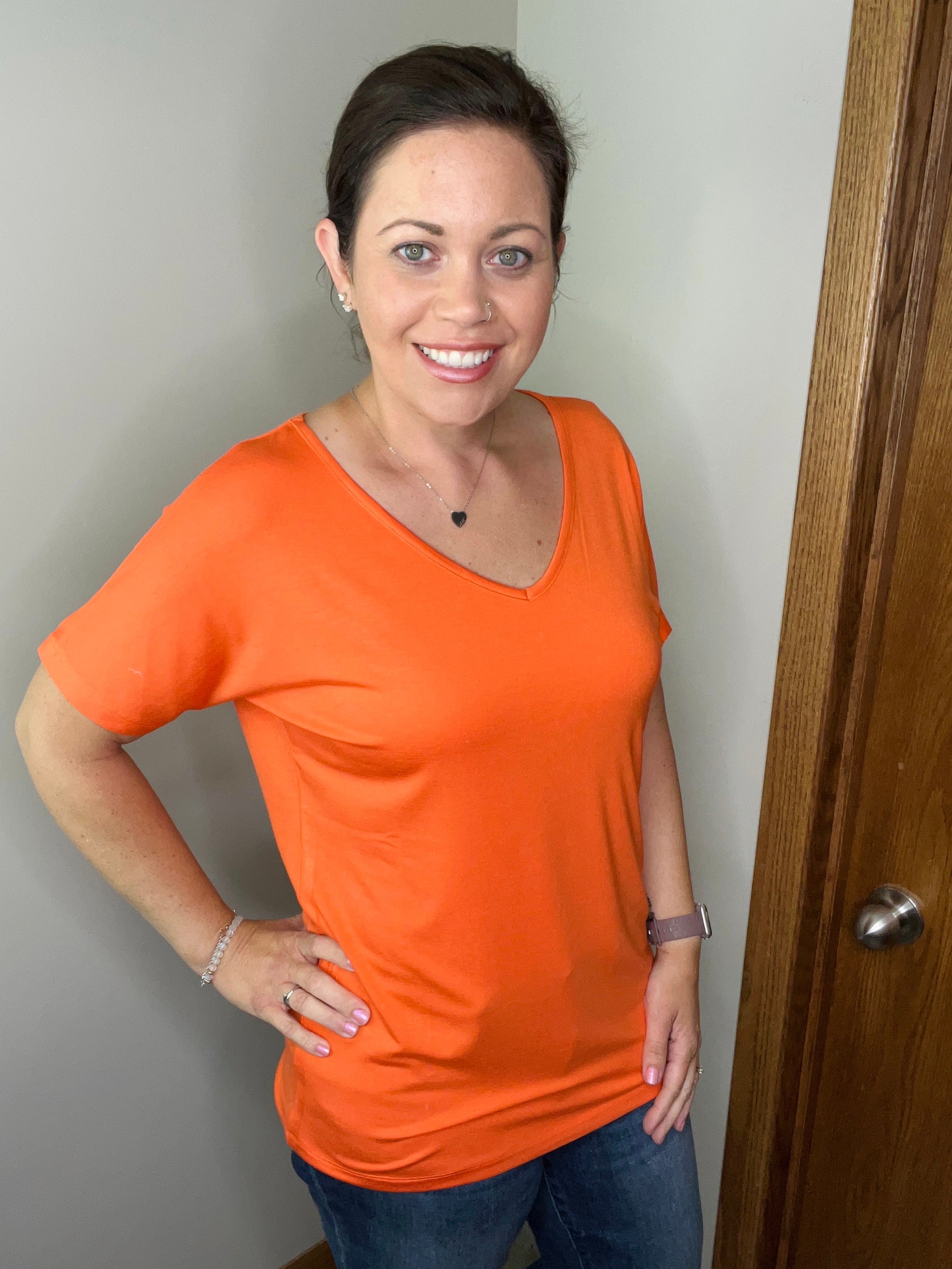 Chloe Cozy Tee in Orange