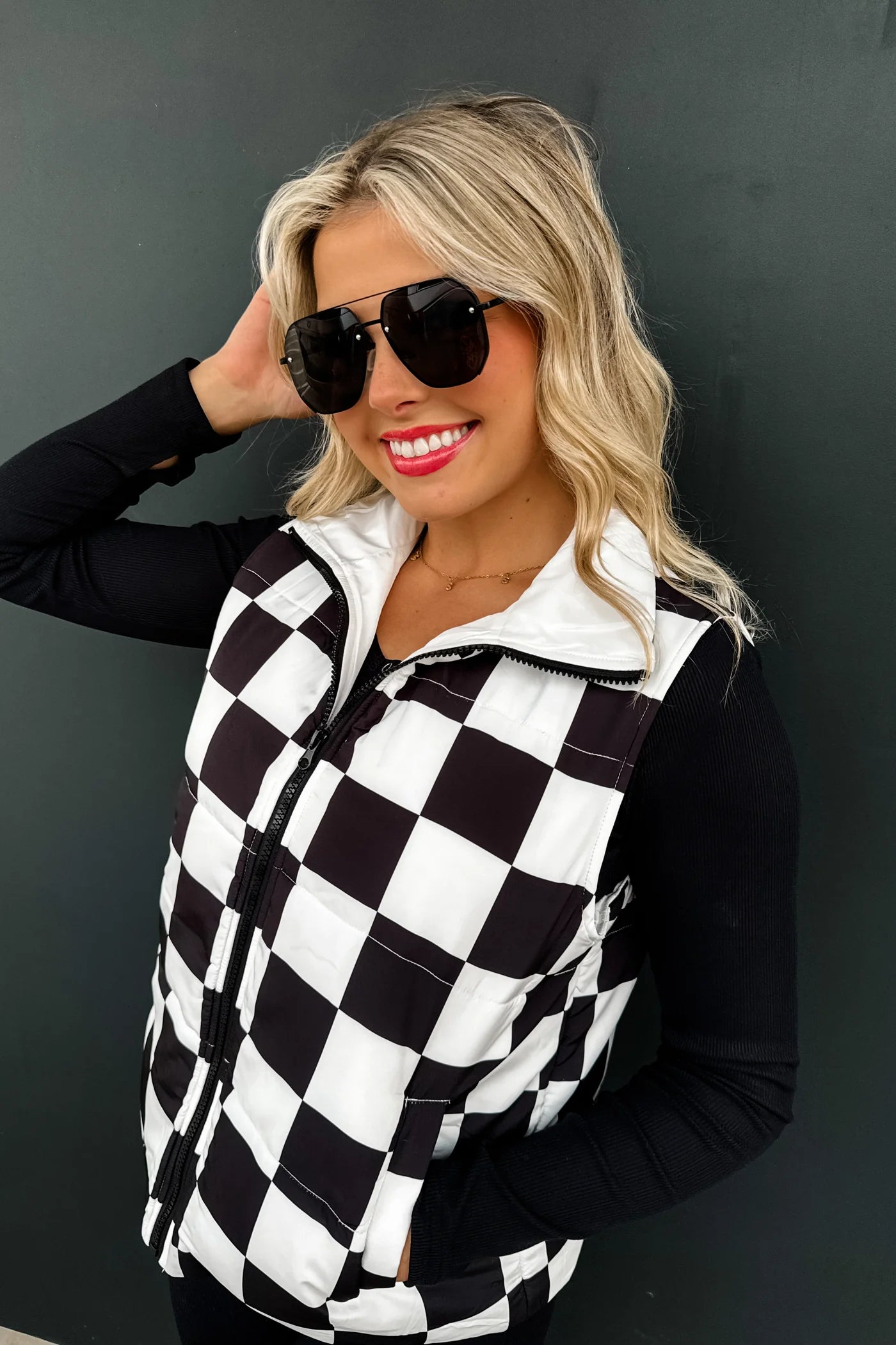 {Pre-Order} Checkers Puffer Vest *HALF PAYMENT DUE NOW, HALF DUE ON ARRIVAL*