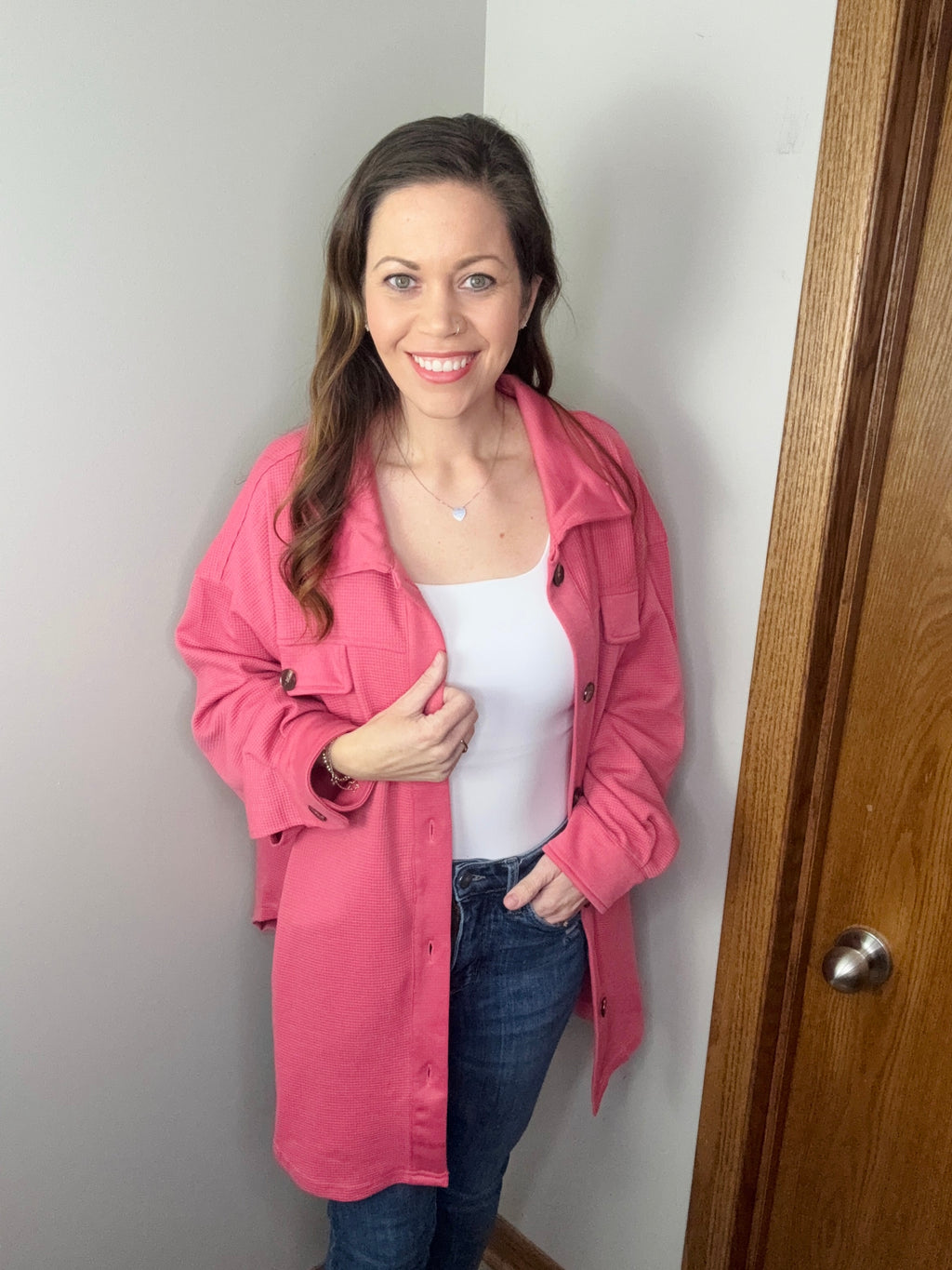 Rosie Textured Button Up