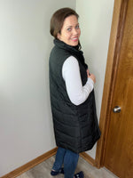 Load image into Gallery viewer, Harlow Long Vest (Olive &amp; Black)
