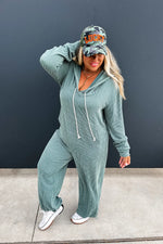 Load image into Gallery viewer, Ribbed Hayden Hooded Jumpsuit
