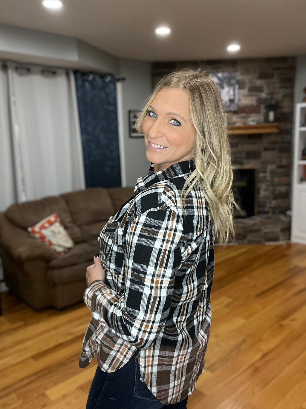 Pair This Flannel In Black/Camel