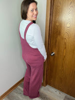 Load image into Gallery viewer, Cora Overalls Burgundy
