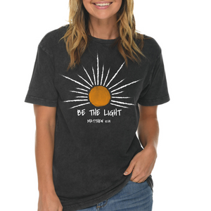 Be The Light Tee In Black Mineral