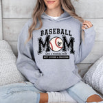 Load image into Gallery viewer, Baseball Mom Hoodie, Pullover, or Tee in Gray
