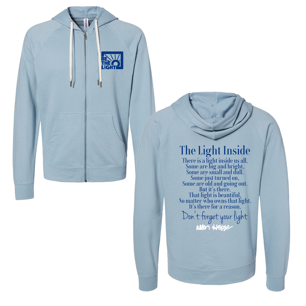 Be The Light Blue Mist Zip Up