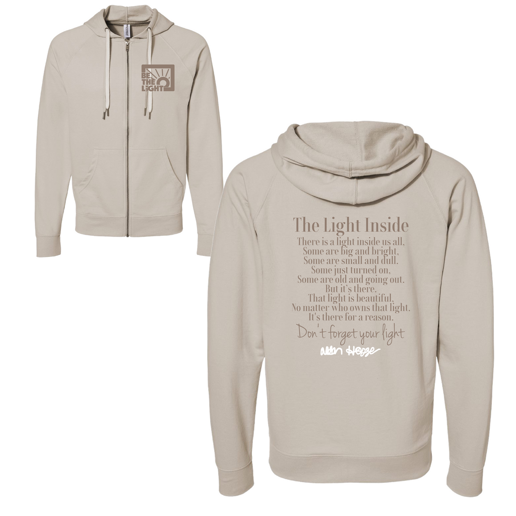 Be The Light Sand Zip Up