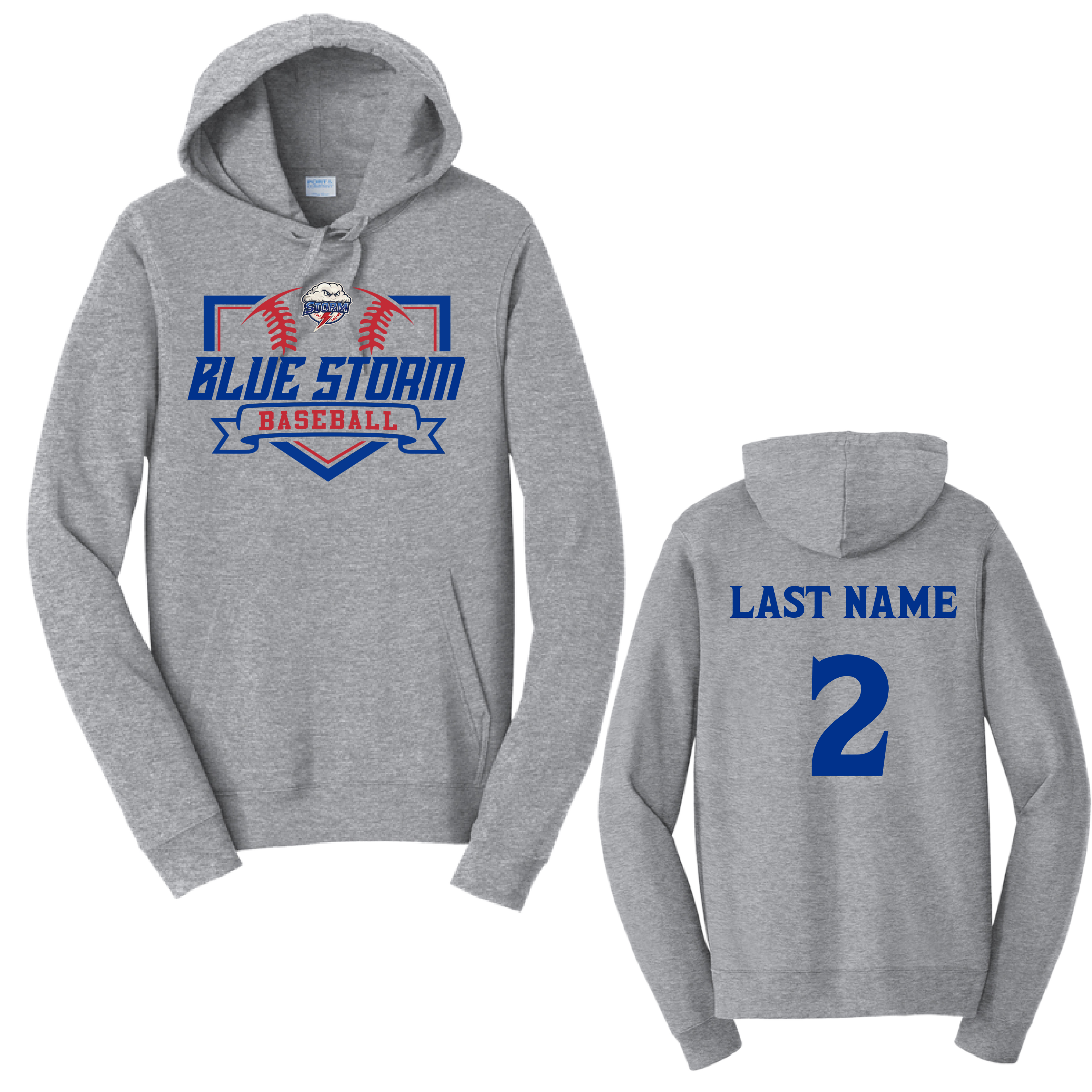 Blue Storm Baseball Home Plate Design