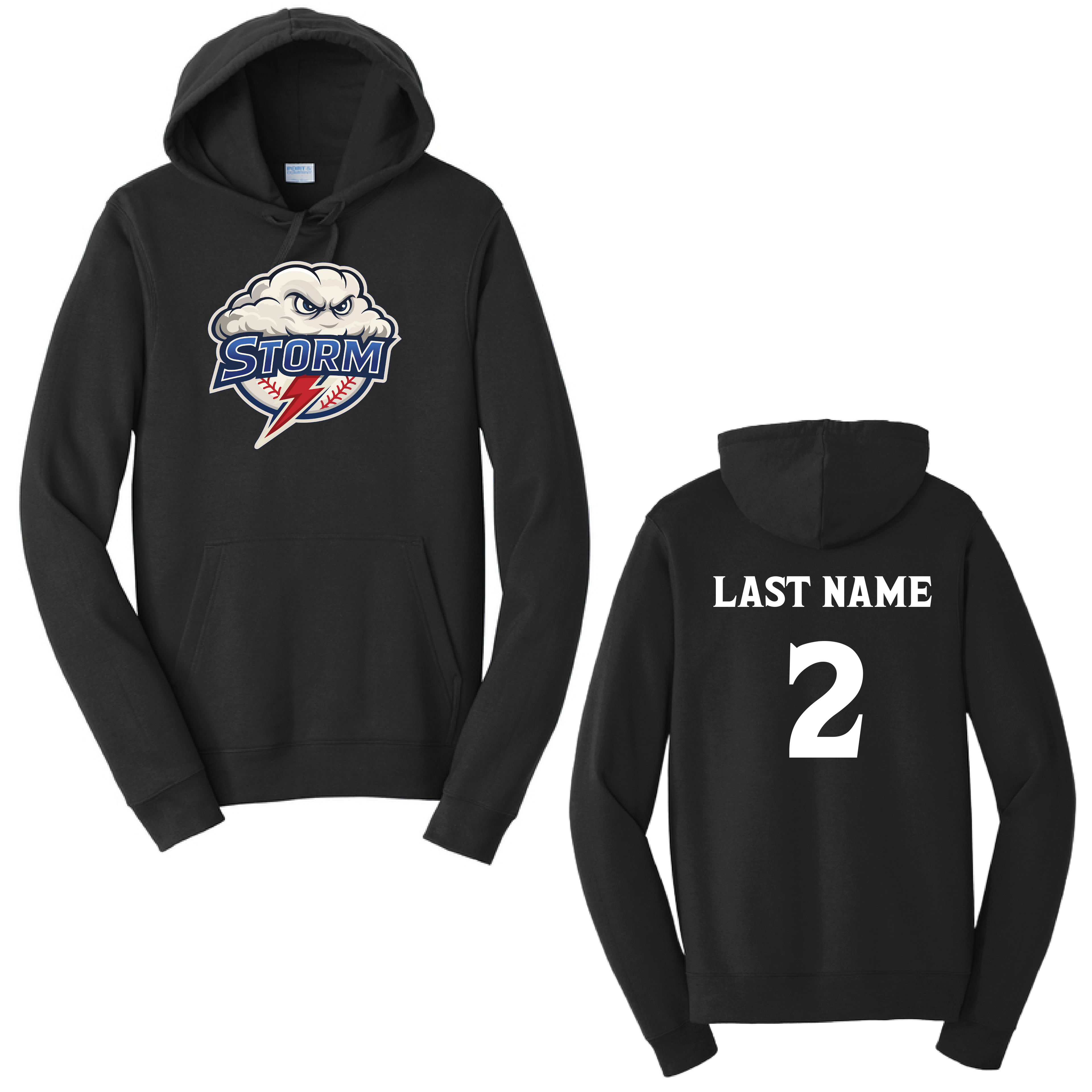 Blue Storm Baseball Logo