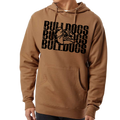 Stacked PEM Bulldogs Hoodie in Saddle