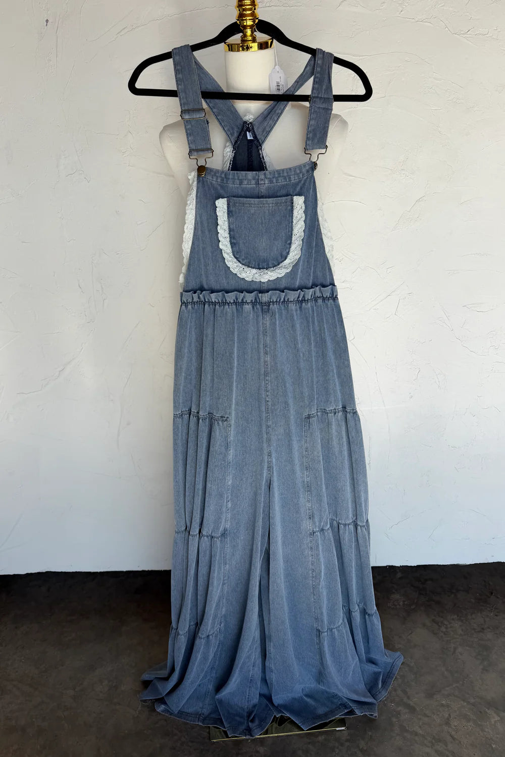 {Pre-Order} Boho & Lace Denim Overalls