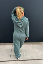 Load image into Gallery viewer, Ribbed Hayden Hooded Jumpsuit
