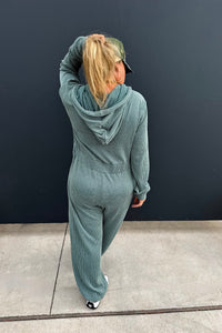 Ribbed Hayden Hooded Jumpsuit