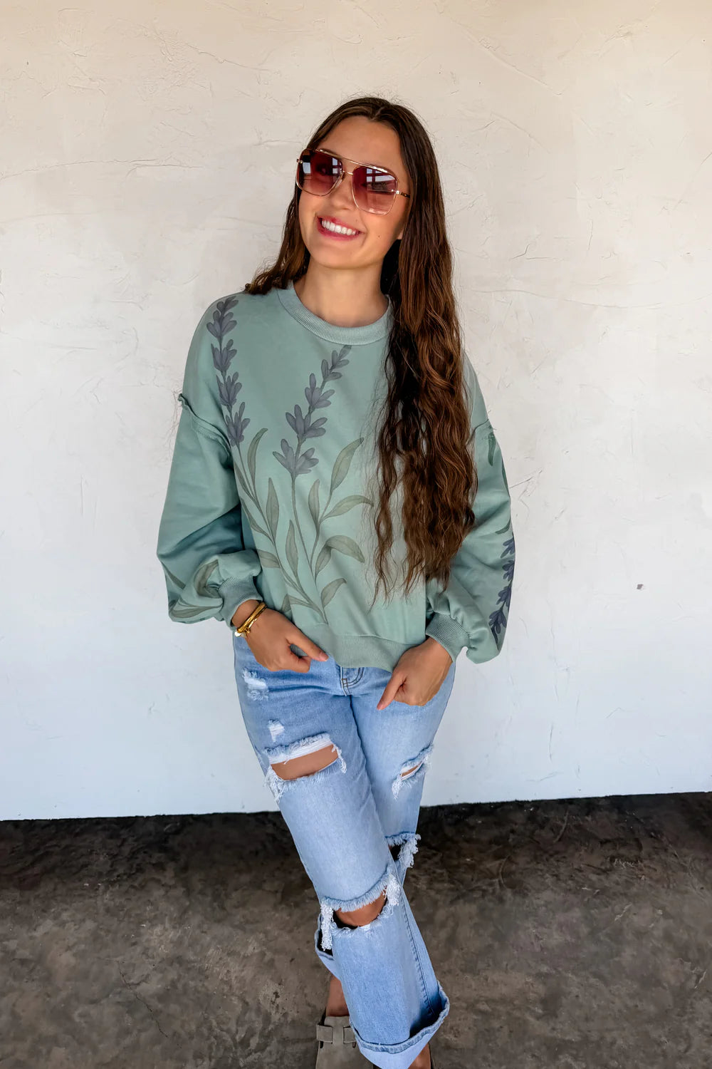 {Pre-Order} Spring Floral Pullover-Two Styles