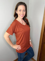 Load image into Gallery viewer, ***Chloe Cozy Tee - Rust

