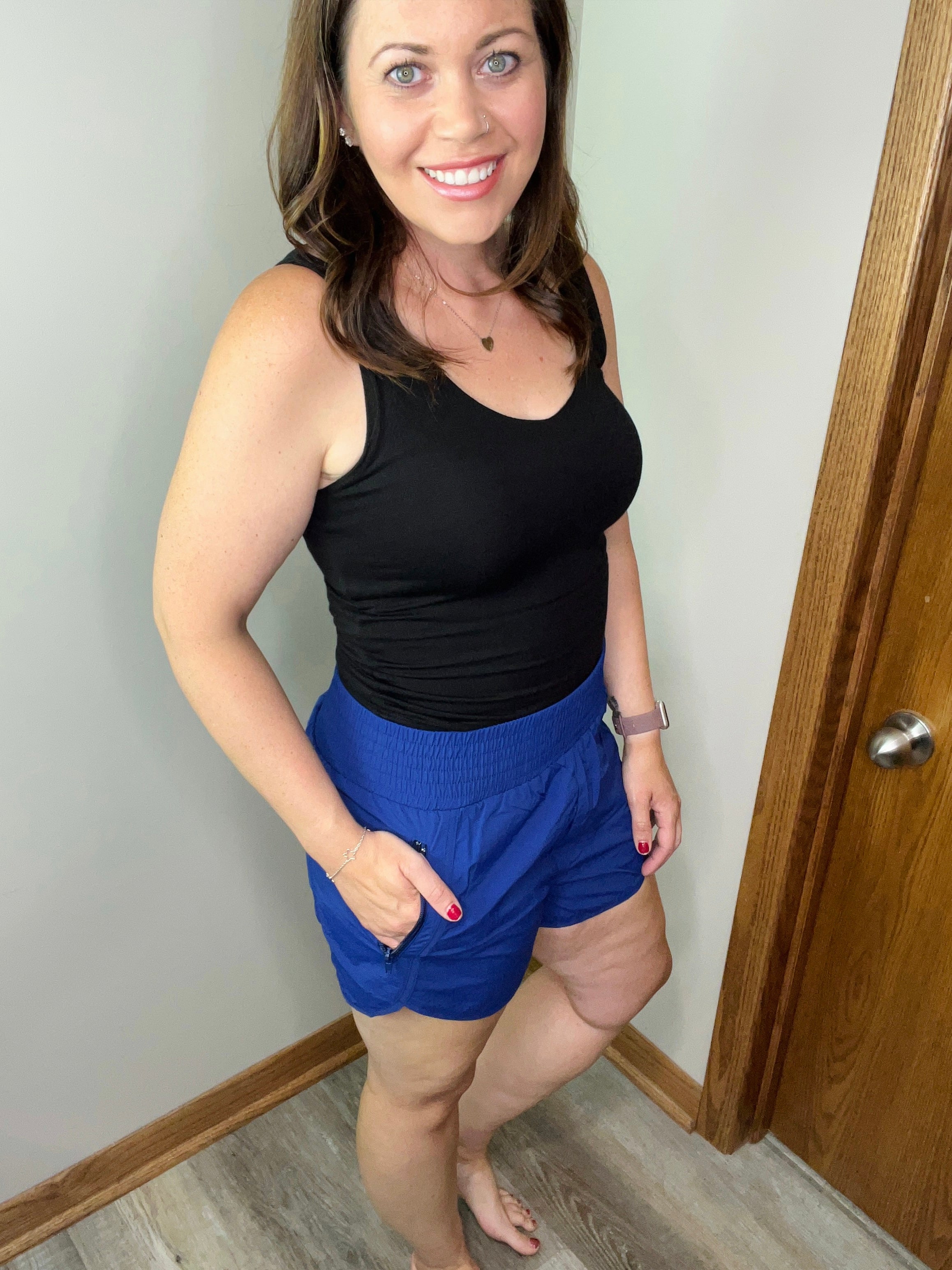 Did It For Me Shorts In Navy FINAL SALE