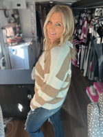 Load image into Gallery viewer, Stella Tan and Ivory Sweater
