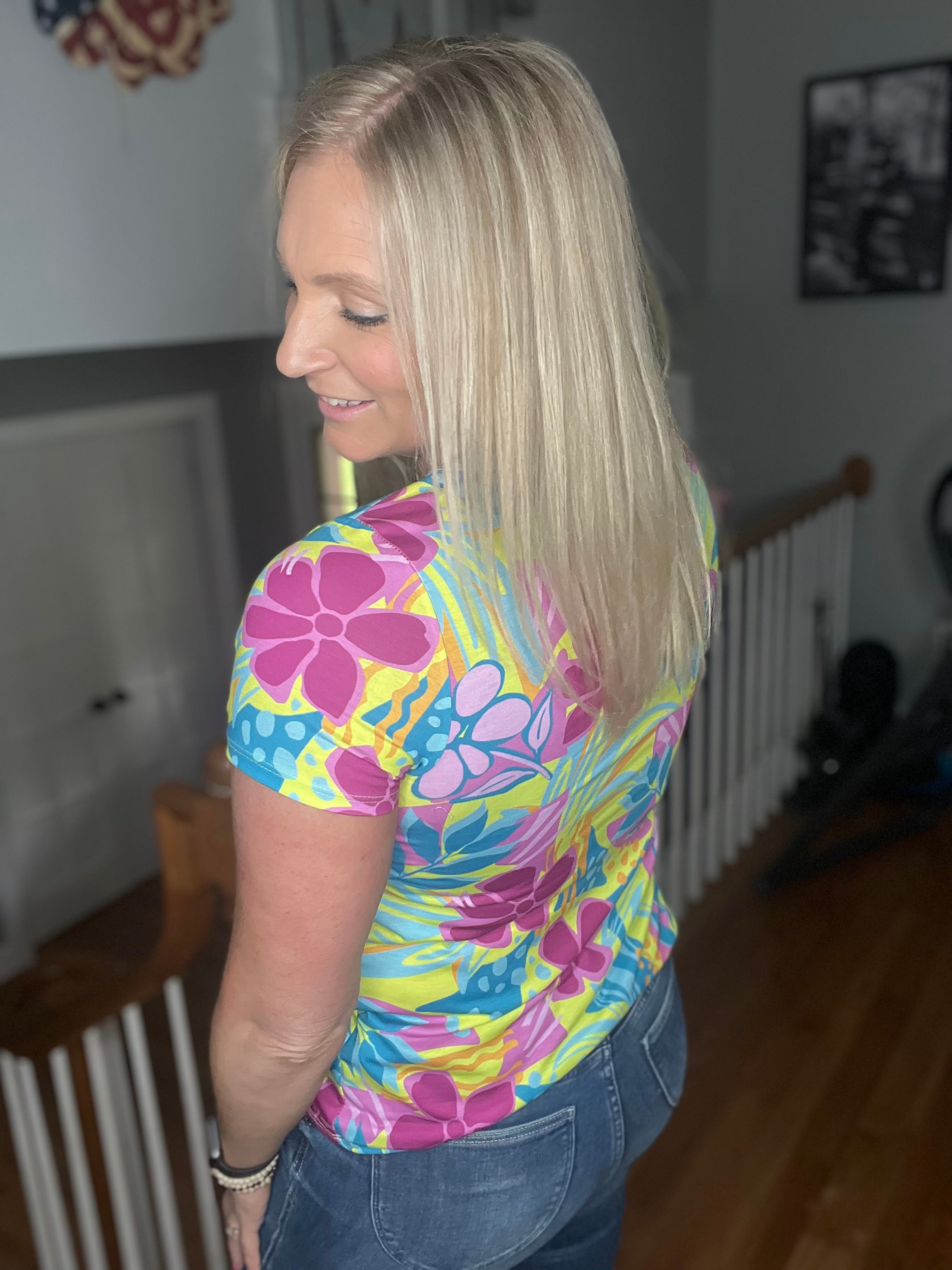 Tropical Pop Floral Tee FINAL SALE