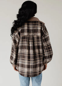 Huxley Plaid Jacket In Brown