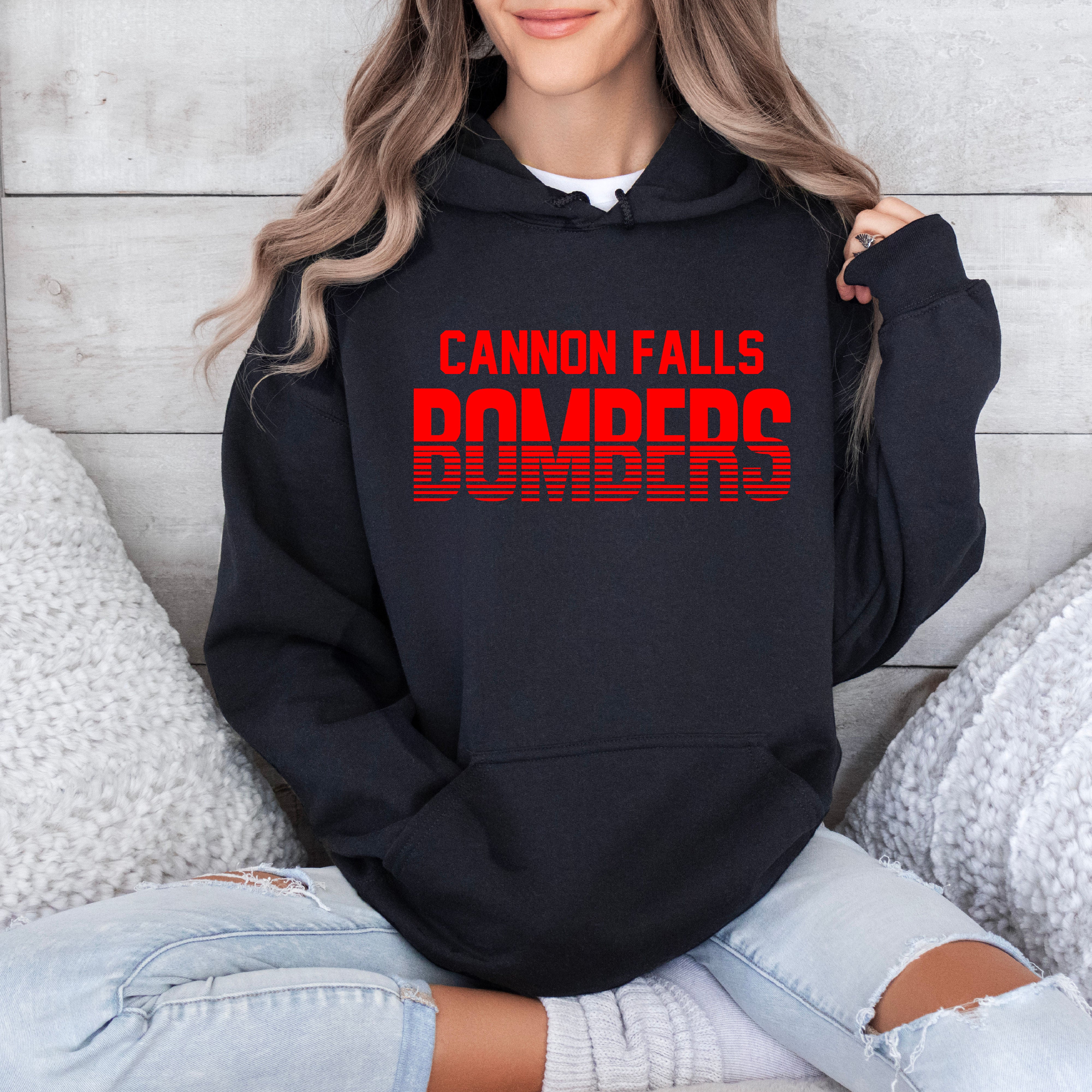 Cannon Falls Bombers Slice Hoodie, Pullover, or Tee