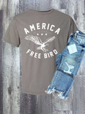 Free Bird Tee in Concrete Gray FINAL SALE
