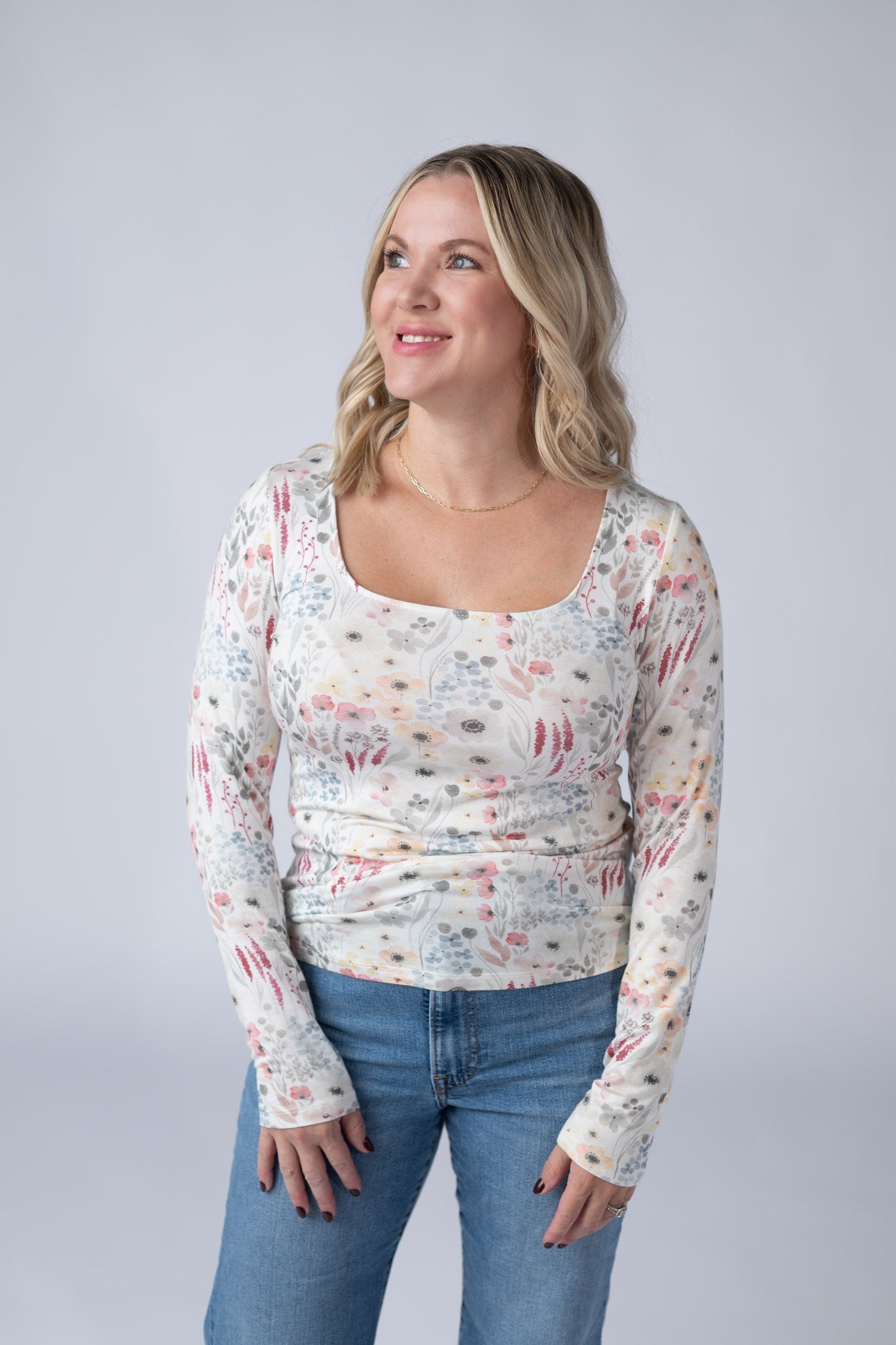SALE! Alyssa Long Sleeve Top - Wildflower Gardens