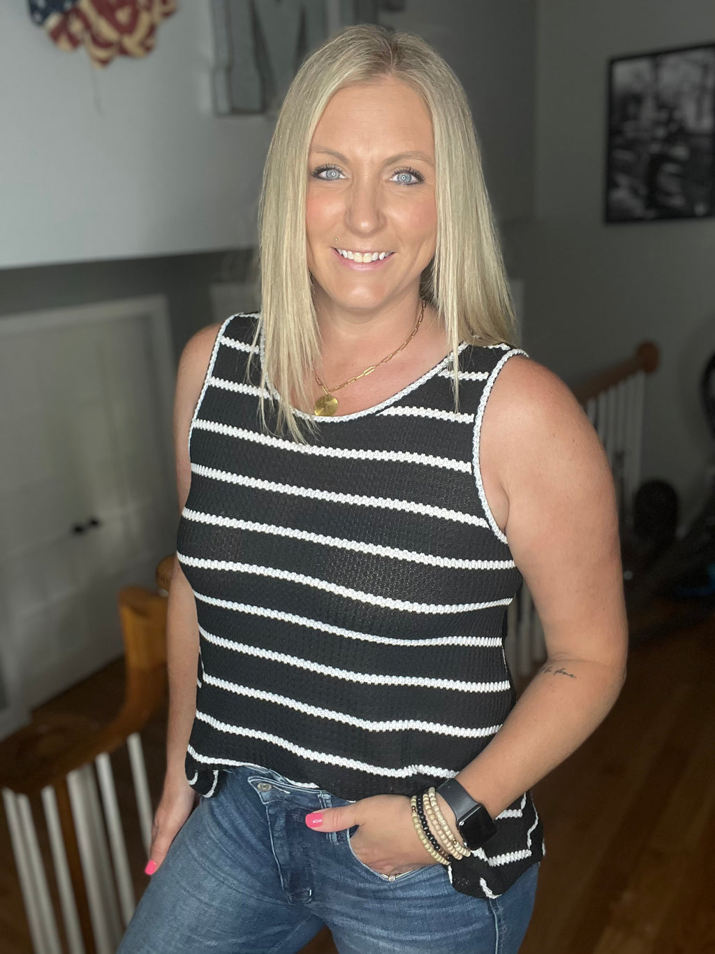 Think About It Tank In Black FINAL SALE