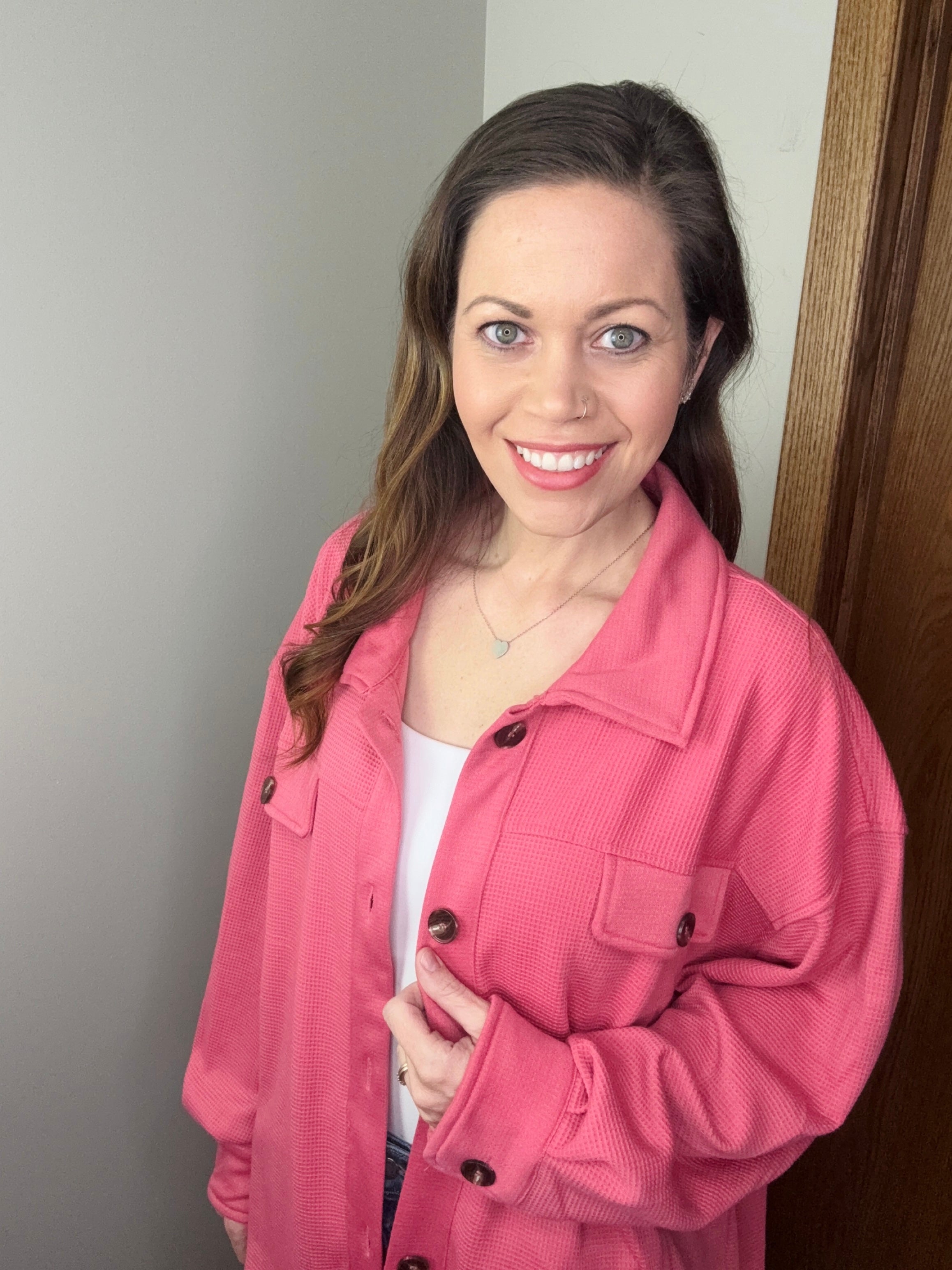 Rosie Textured Button Up