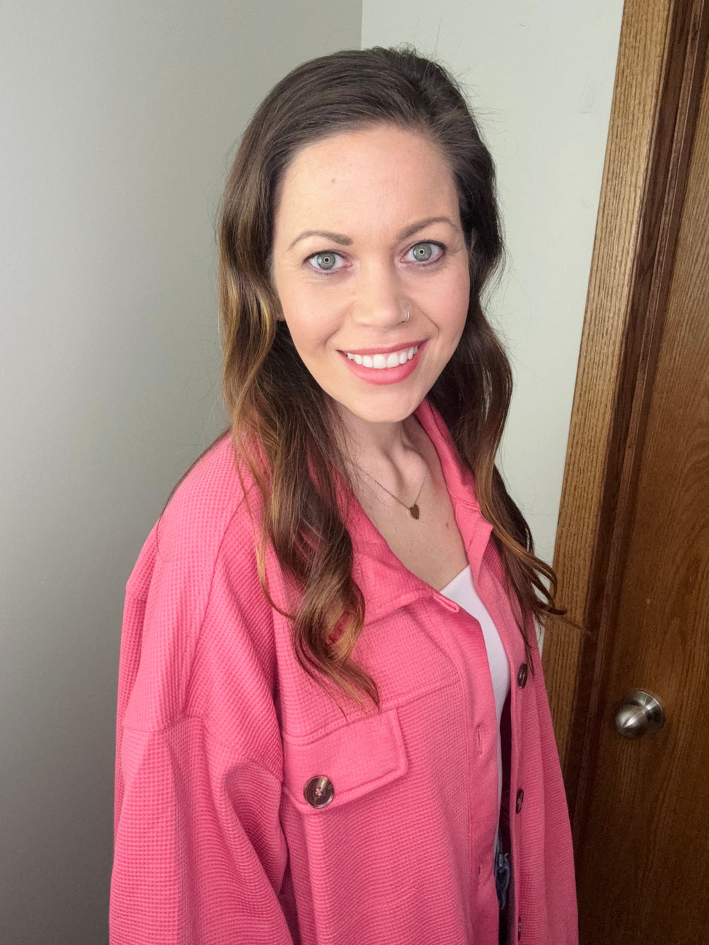 Rosie Textured Button Up