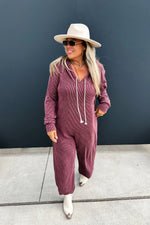 Load image into Gallery viewer, Ribbed Hayden Hooded Jumpsuit
