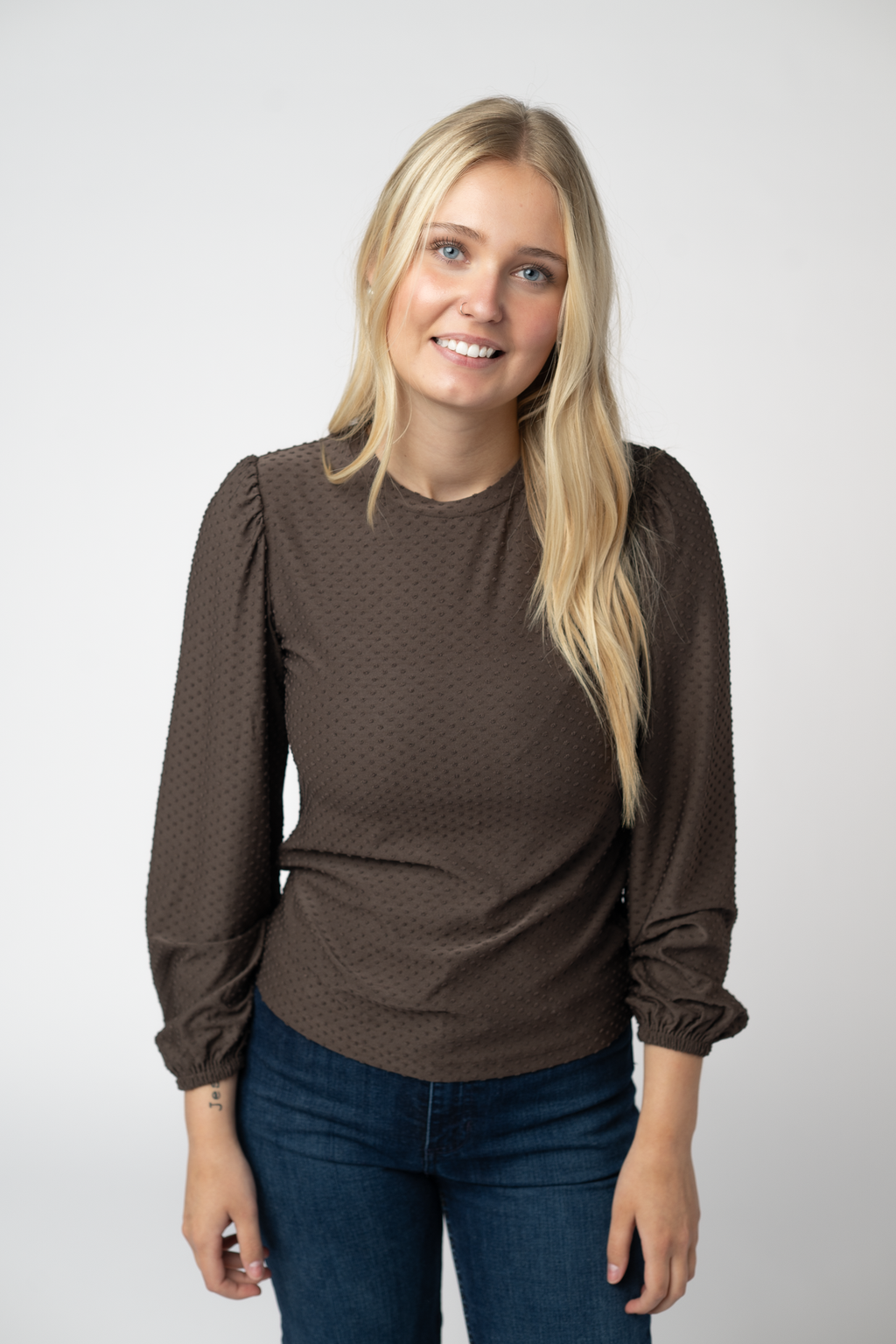 Miranda Dot Top - Brown
